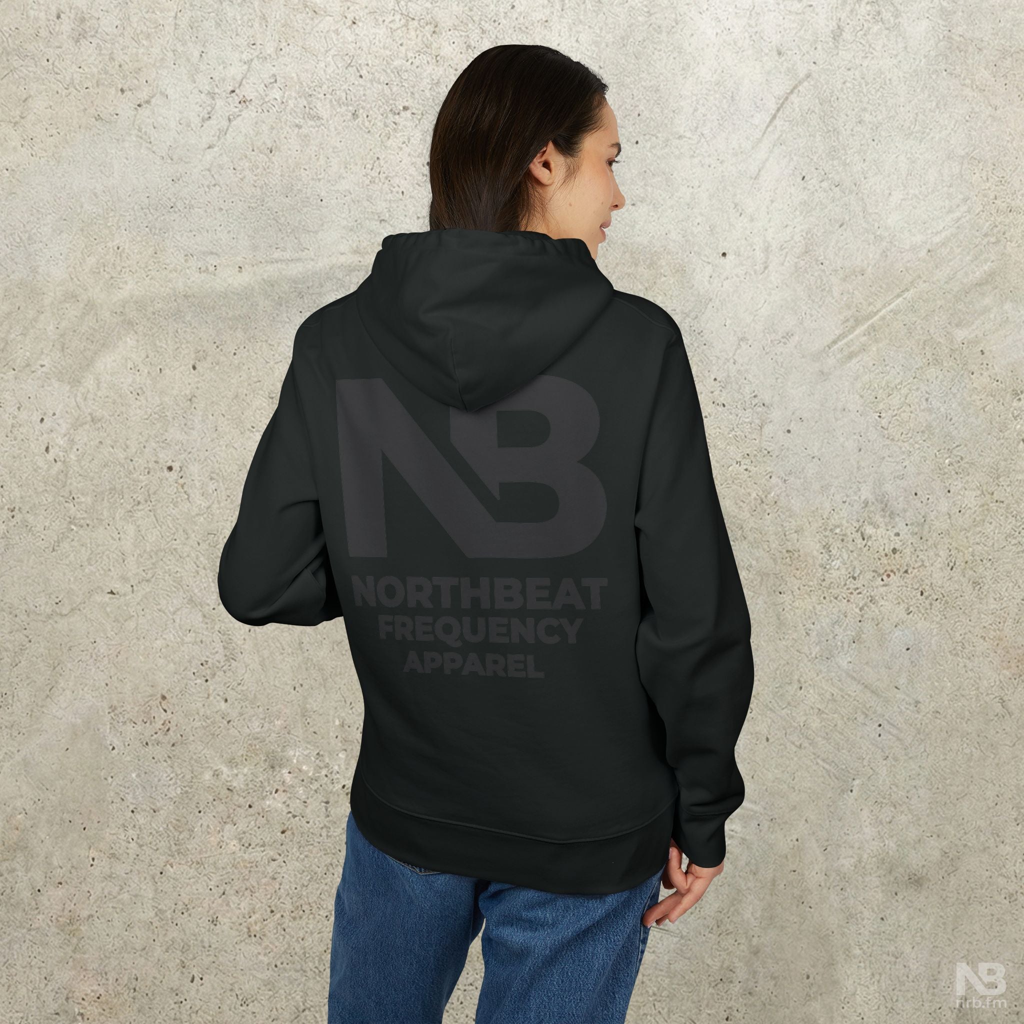NorthBeat Residency Logo Hoodie — Minimal Black Streetwear Pullover