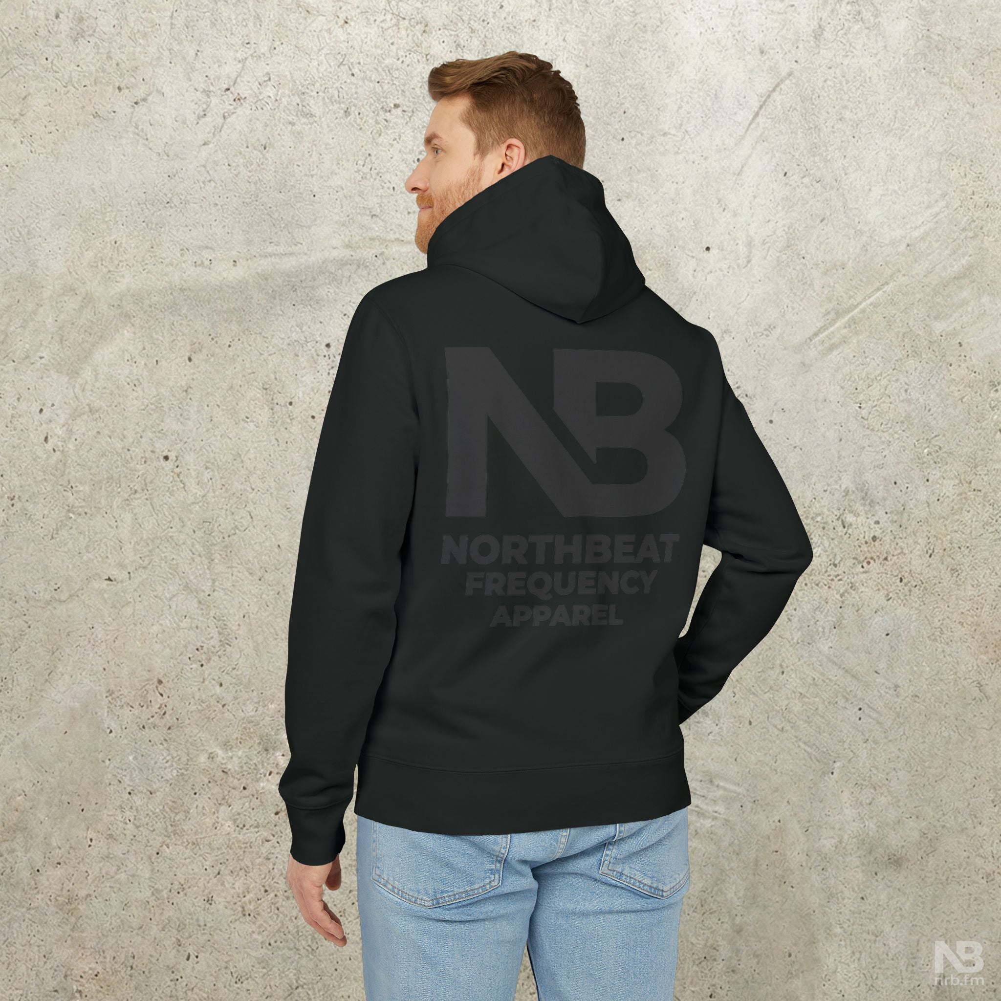 NorthBeat Residency Logo Hoodie — Minimal Black Streetwear Pullover