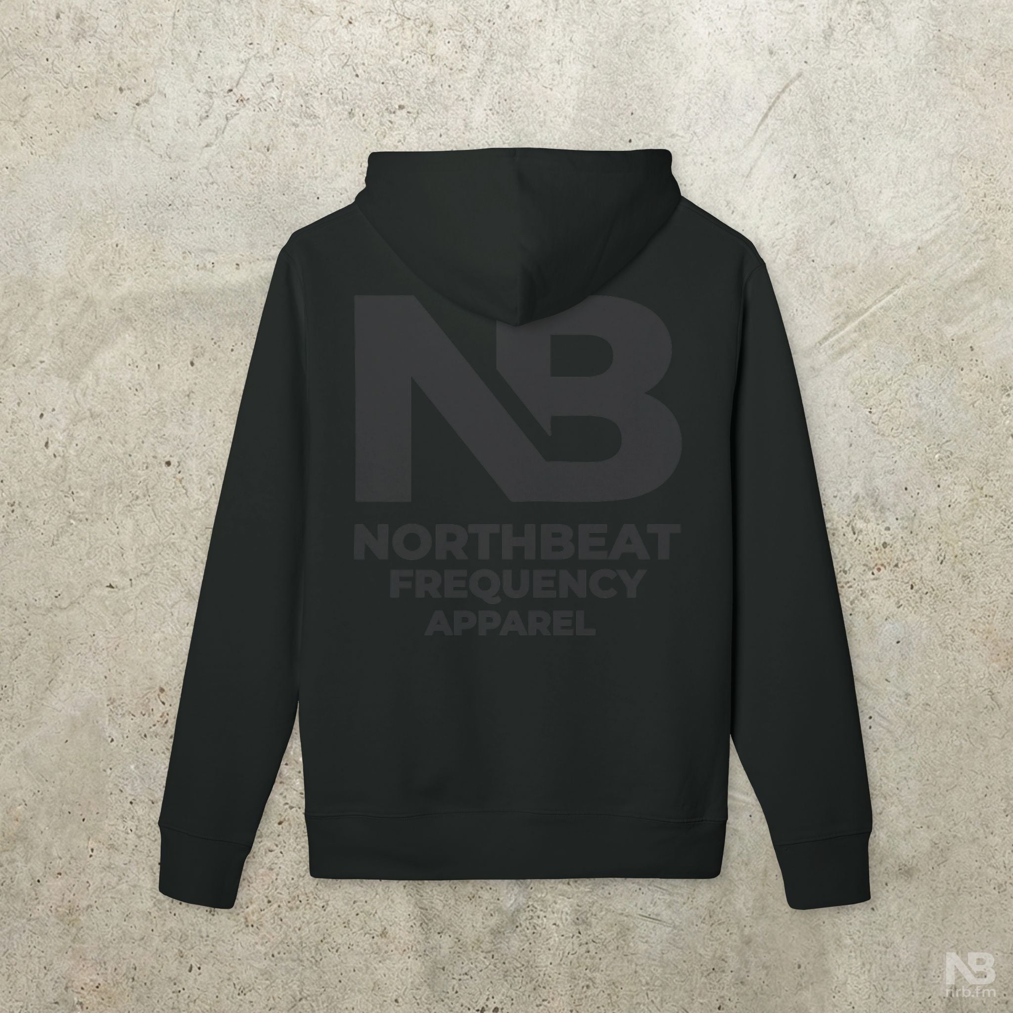 NorthBeat Residency Logo Hoodie — Minimal Black Streetwear Pullover