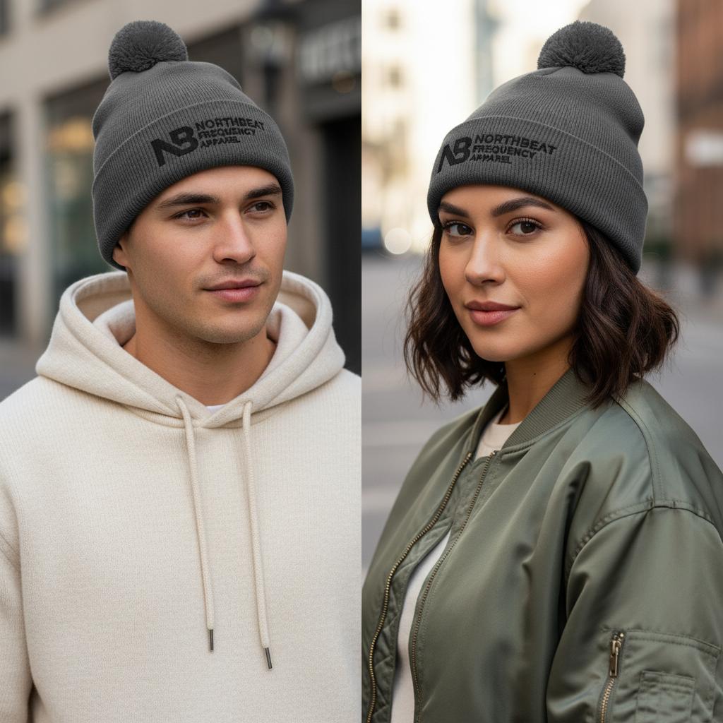 NorthBeat Frequency Snowstar Beanie — Graphite